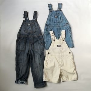 Oshkosh overalls and shortalls bundle 4t